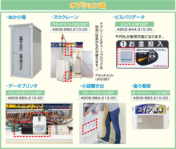 コイン精米機 玄米 白米 無洗米 乾燥調製機 商品情報 井関農機株式会社